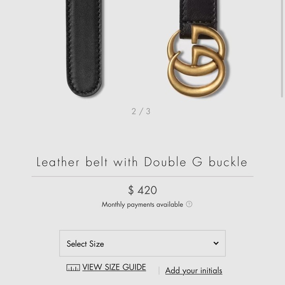 Black and gold Gucci belt - Picture 4 of 8